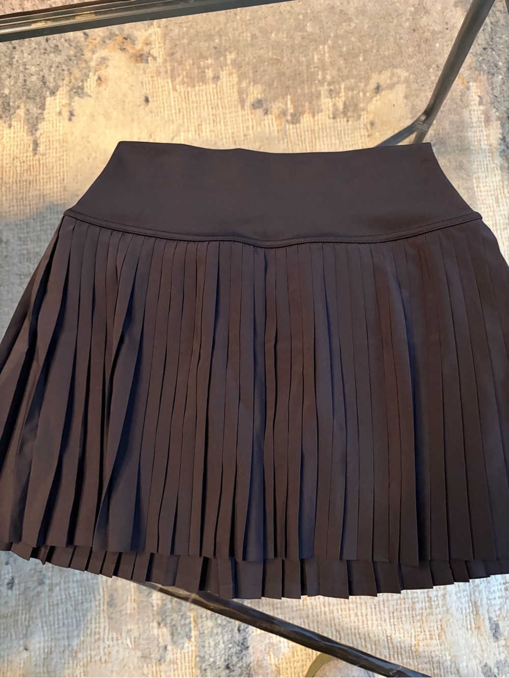 Alo Black Grand Slam Pleated Tennis Skirt